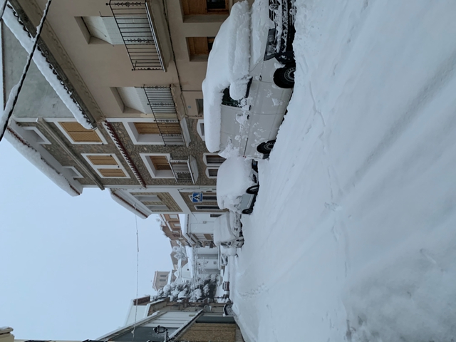 C/ Loreto al amanecer. Temporal filomena (febrero 2021)